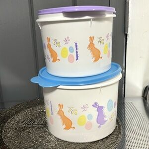 Lot of 2 Easter Tupperware Containers
